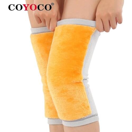 1 Pcs With Fleece Knee Pads Sleeve Elbow Support Protector COYOCO Brand Plus Thick Warm Kneepads Cycling Gym Elastic Braces