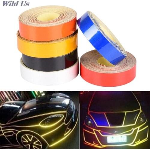 1Pc Waterproof Multi Color Reflective Safety Warning Conspicuity Tape Roll Film Sticker Good Viscous