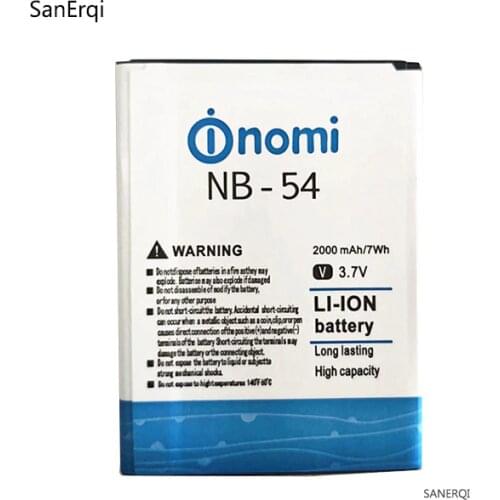 10pcs 2019 New 2000mAh NB-54 Battery Replacement for NOMI NB-54 Smart phone in stock