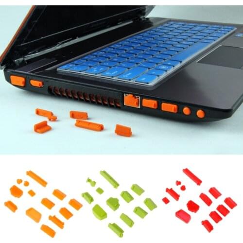 13pcs/set Colorful Silicone Laptop Anti Dust Plug Cover Stopper Universal dustproof