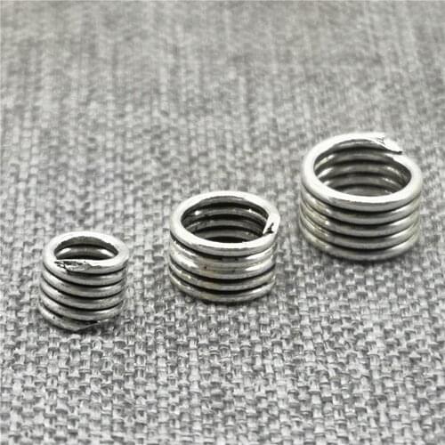 20 Pieces 925 Sterling Silver Coiled Beads Spring Style Spacer 4mm 5mm 6mm