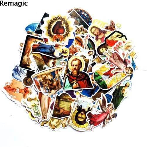68pcs Jesus vintage 90s Stickers pack fans anime vintage paster scrapbooking diy phone laptop collections home decorations decal