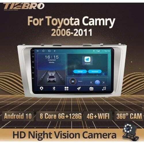 2DIN Android 10.0 Car Radio For Toyota Camry 2006-2011 GPS Navigation Stereo Receiver Car Multimidia Video Player Auto Radio IGO