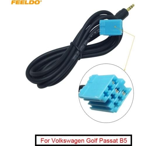 FEELDO 5Pcs Car Stereo Female 3.5mm Audio Aux Input Cable Adaptet For Volkswagen Golf Passat B5 Bora Polo Blaupunkt #FD-5742