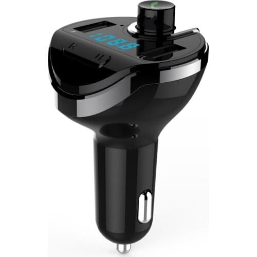 Bluetooth Music Player FM Transmitter Modulator Car Kit with 2.1A USB Car Charger Support U Disk/TF Card Music Play T20