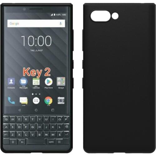 For Blackberry Key2 key 2 BBF100 Matte Black Case Soft TPU Silicone Back Case Black Matte Shoroof Back Cover for Keytwo