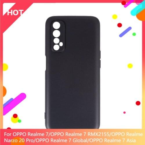 Realme 7 RMX2155 Case Matte Soft Silicone Back Cover For OPPO Realme Narzo 20 Pro 7 Global 7 Asia Phone Case Slim shockproof