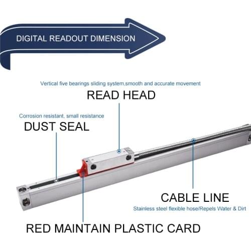 Ditron DC10 0-1120mm Travel Length Linear Scale .3 Axis D80 Model Digital Readout LCD Screen for Lathe Machine/Milling Machine