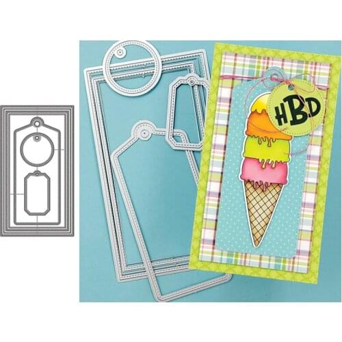 Long Rectangle Frame Metal Cutting Dies for Scrapbooking Handmade Tools Mold Cut Stencil New DIY Card Make Mould Model Craft