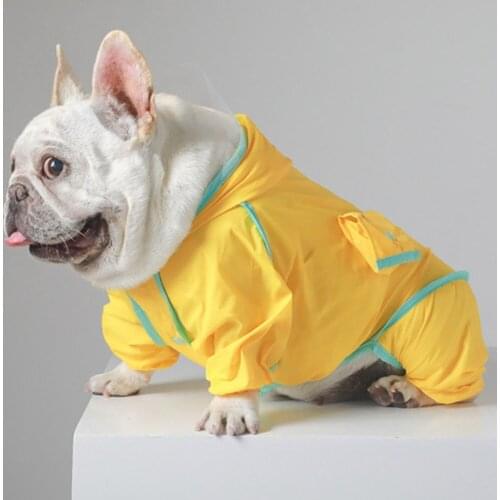Miflame Small Dog Raincoat Four-legged French Bulldog Corgi Raincoat Breathable Dog Rainwear For Pet Clothes Cute Dogs Clothes