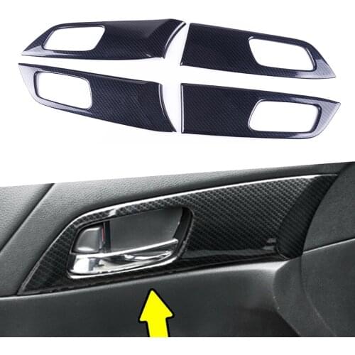 DWCX 4PCS Car ABS Carbon Fiber Style Inner Door Handle Cover Trim Fit for Honda Accord 2014 2015 2016 2017