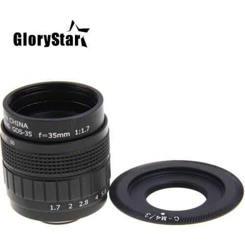 GloryStar 35mm F1.7 C Mount CCTV F1.7 Lens for Micro 4/3 m4/3 Olympus EPL5 EPM3 EPL7 OM-D EP1 EP2 EP3 EP6 EPL6 EPL3 E-M5 E-M10