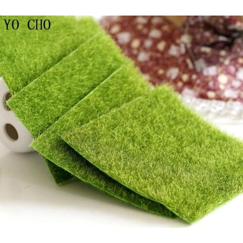 YO CHO Artificial Plants 15*15/30*30CM Moss Wall Micro Simulation Landscape Ecological Lawn Fake Plastics Plants Para Decoracion