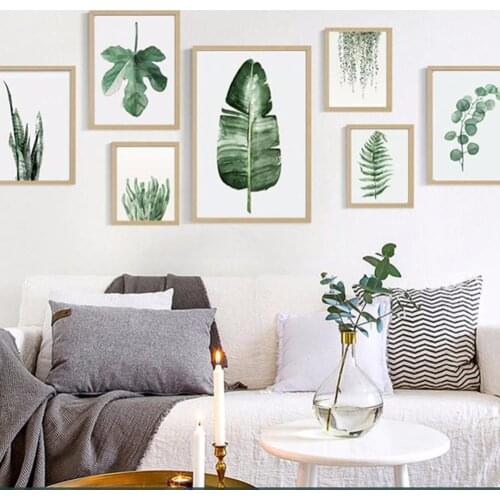 New Green Plant Leaves Wall Canvas Painting Prints Wall Art Pictures No Frame for Living Room Modern Home Decor#253221