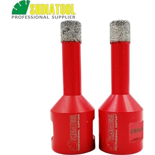 SHDIATOOL 2pcs M14 10mm Vacuum Brazed diamond drilling core bits dry drill bit granite marble tile ceramic masonry hole saw