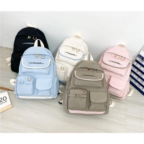 Fashion Womens backpack Multi Color Student School Bags For Teenage Girls 2021 Kawaii Schoolbags Travel Shoulder Bags knapsack