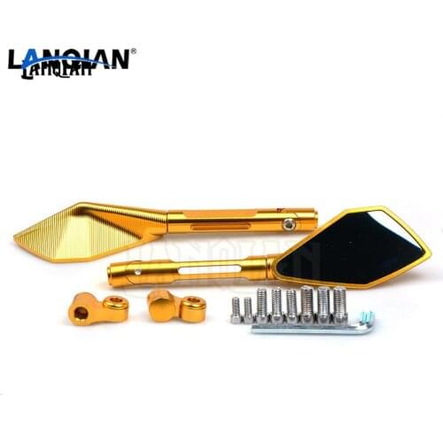 Motorcycle accessories Universal Scooter Rearview Mirrors Pair Moped Motorcycle Backup Mirror for Suzuki GSXR 600 750 1000 K1 K2