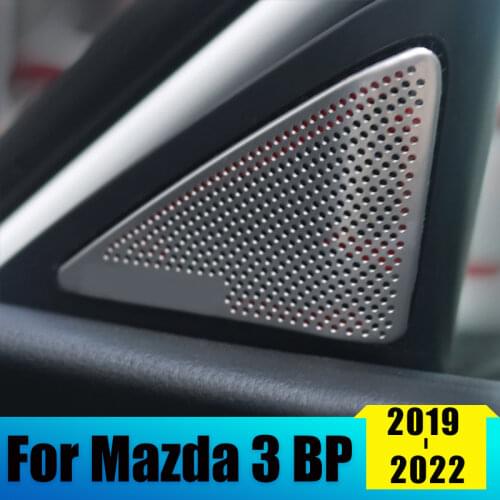Stainless Steel Car Front Door Window Inner Triangle A Colum Cover Trim For Mazda 3 BP Alexa 2019 2020 Auto Interior Accessories