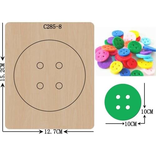 New Felt, buttons Wooden die Scrapbooking C-285-8 Cutting Dies Compatible with most die cutting machines