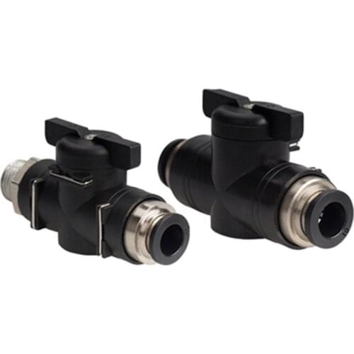 BUC 4mm 6mm 8mm 10mm 12mm Pneumatic Push In Quick Joint Connector Hand Valve To Turn Switch Manual Ball Current-limiting