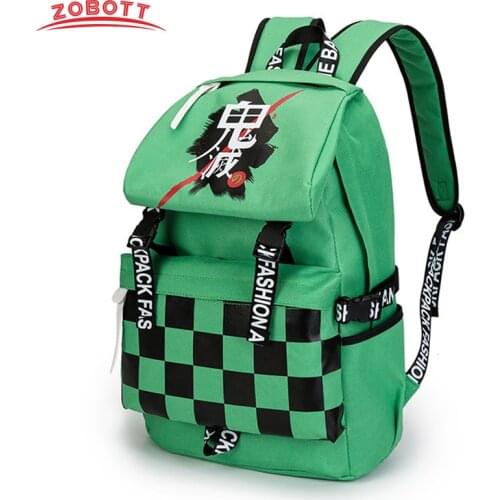 Demon Slayer Kimetsu no Yaiba Cosplay Anime Backpack Tanjiro Nezuko Kamado for Boys Girls Travel Bags School Students Backpack
