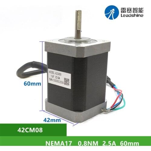 NEMA17 Leadshine 42CM08 0.8Nm 2.5A 2 phase Stepper Motor Shaft Diameter 5MM