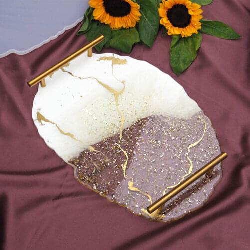 Silicone Coasters Resin Casting Mold Agate Epoxy Fruit Tray Mould DIY Craft or 1 Pair Handle or Mold Handle Set JS22