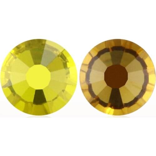 SS20 Topaz Rhinestone Applique Yellow Glass Flatback Crystal Elements Design 3D Nail Art diy Rhinestones Non HotFix Rhinestone o