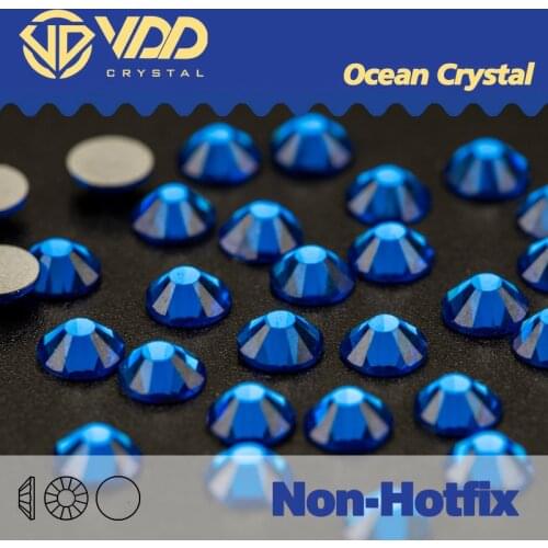 VDD Rhinestones Hot-fix/Glue-on Crystals Nail Stickers Accessories Rhinestone Chain 2mm Crystals For Jewelry Capri Blue 220