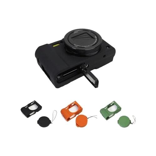 Nice Protective Body Cover Case for Panasonic Lumix LX10 Soft Silicone Camera Bag for Panasonic Lumix L-X10 with Rubber Lens Cap