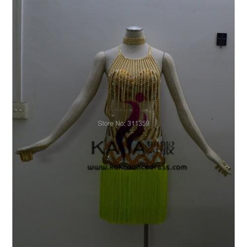 New Style!KAKA-L140224,Women Latin Dance Wear,Fringe Salsa Dress Tango Samba Rumba Chacha Dress,Latin Dance Dress For sale