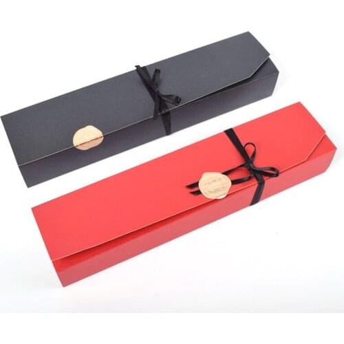 1PCS Kraft Paper Bag with Ribbon Elegant Party Wedding Favour Gift Sweets Boxes Bags DIY Chocolate Boxes