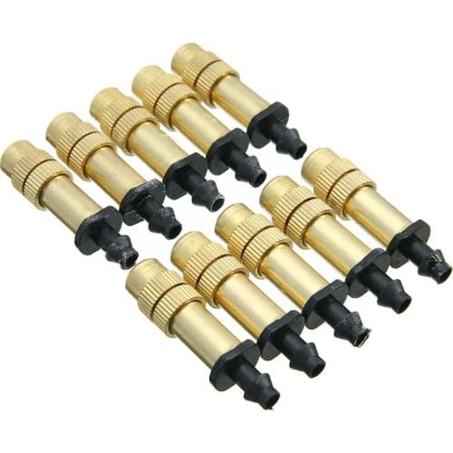 10pcs Adjustable Misting Nozzle Graden Watering Irrigation Sprinkler Cooling Nozzle Lawn Greenhouse Irrigation Micro Sprinklers