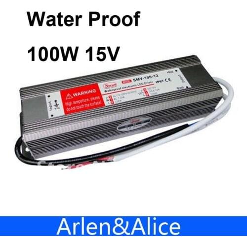 100W 15V Waterproof outdoor Single Output Switching power supply SMPS AC TO DC SUPLY