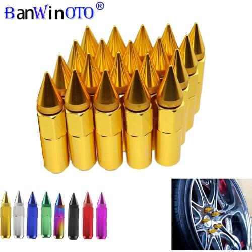 20pcs/set 12x1.5 Universal Aluminum Car Styling Tunning 60mm Extended Tuner Wheels Rims Lug Nuts Racing JDM Style LGLM001
