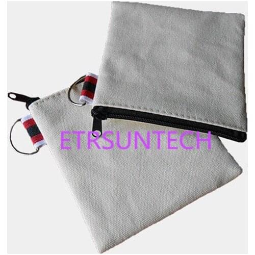300pcs/lot blank canvas zipper pouches cotton cosmetic Bags makeup bags Cotton canvas coin purse