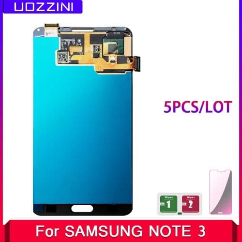 5 Pcs/Lot Super AMOLED For Samsung Galaxy Note 3 N9000 N9005 N9006 N900K N900T LCD Display Working Touch Screen Assembly
