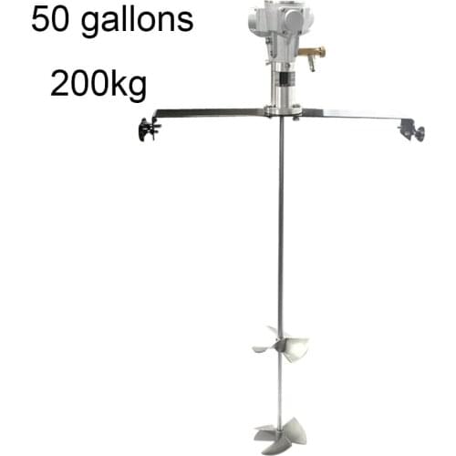50 gallon pneumatic agitator mixer machine Aluminum alloy stirrer paint agitator 200 liter dispersion tank liquid dispersing