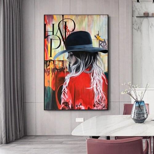 Abstract Girl Poster Women Canvas Painting Posters and Prints Modern Wall Art Figure Picture for Living Room Home Decoration
