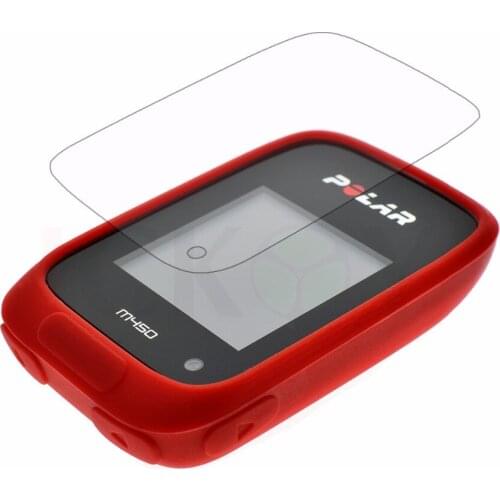 Outdoor Bycicle Road/Mountain Bike Accessories Rubber Red Case + Screen Protector Shield Film for Cycling GPS Polar M450