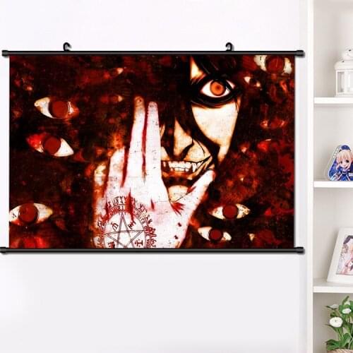 Anime Hellsing Alucard Seras Victoria Heinkel Wolfe Wall Scroll Mural Poster Wall Hanging Poster Fashion Home Decor Art 40×60cm
