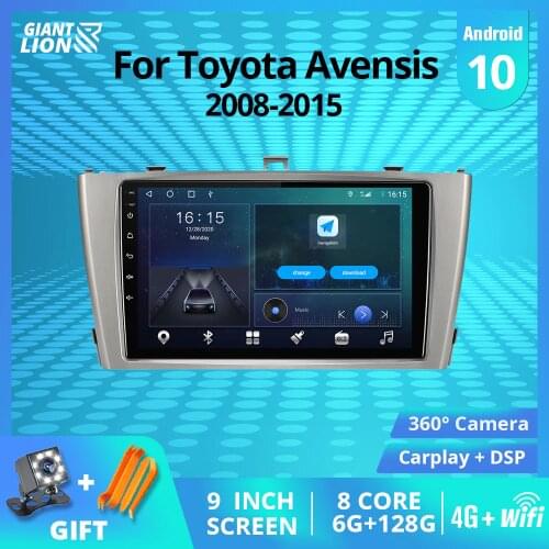 2DIN Android10 Car Radio For Toyota Avensis 3 2008-2015 GPS Navigation Auto Radio Stereo Receiver DSP Car Multimedia Player IGO