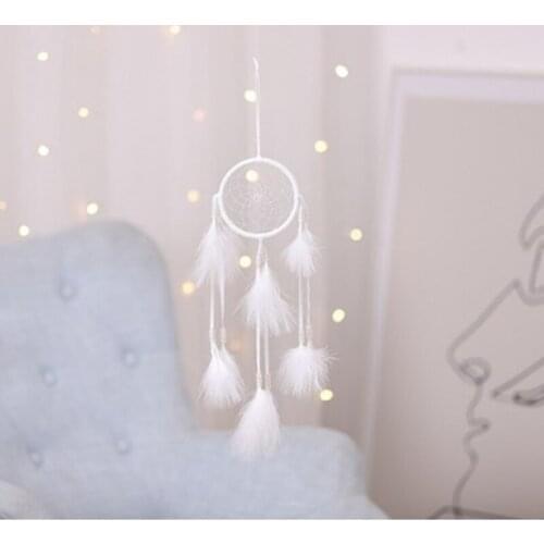 White Dream Catcher Feather Wall Hanging Home Decoration