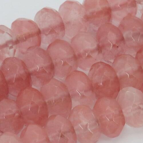 5x8mm Pink Watermelon Tourmaline Abacus Accessories Crafts Loose Beads Semi Finished Stones Faceted Jewelry Making Design Women