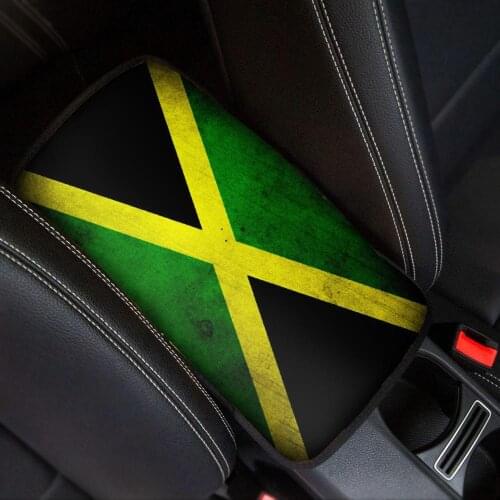 INSTANTARTS Jamaica Flag Printing Comfortable Car Center Console Cover for Men Durable Car Center Cover New Car Accessories