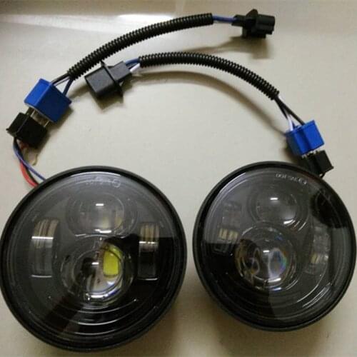4.5" Twin Dual LED Headlight For Motorcycle Fat Bob FXDF '08-later Motorcycle Projector Headlamp Double Dual Lamp