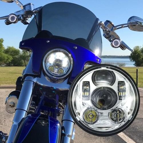 45W Headlight 5.75 Inch Motorcycle Projector moto Led Hi/Low Beam For Honda VTX 1300 1800 For Sportster 883 1200, Iron 883 Dyna