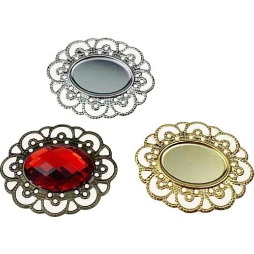 20pcs 37x42mm Filigree Lace Wraps Metal Charms For Embellishment Scrapbook DIY Jewelry Craft Wraps Connectors Metal Crafts