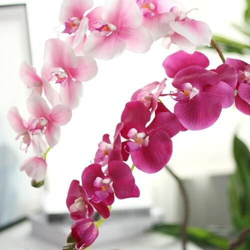 Artificial Flowers Orchid Real Touch Artificial Butterfly Orchid Fake Flower Bouquet Wedding Party DIY Home Decoration