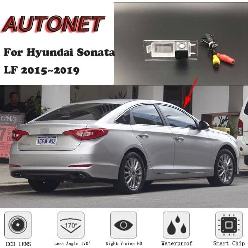 AUTONET HD Night Vision Backup Rear View camera For Hyundai Sonata LF 2015 2016 2017 2018 2019 CCD/license plate camera
